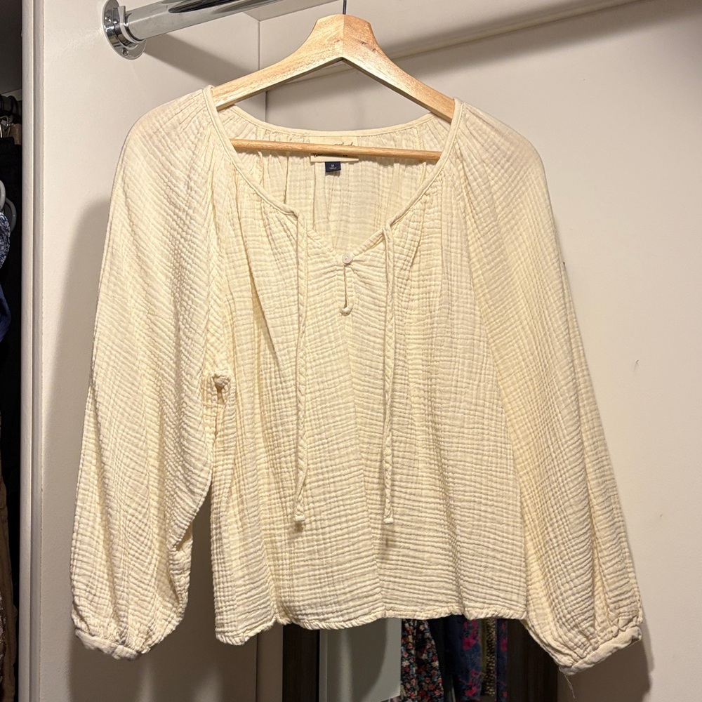 Cream Women's Top